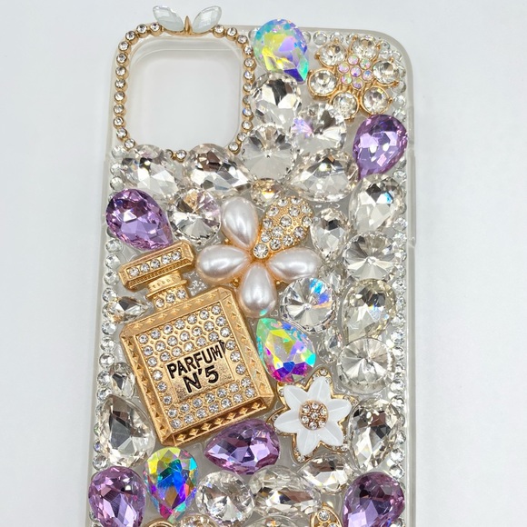 Iphone 16 14 15 13 11 12 XR 7 8 SE 2020 Pro Pro Max Clear Purple Diamond Case - Picture 7 of 8